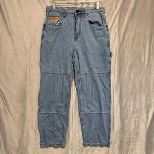 EMPYRE Jeans Mens 30 Blue Carpenter Double Knee Hammer Loop Workwear Denim